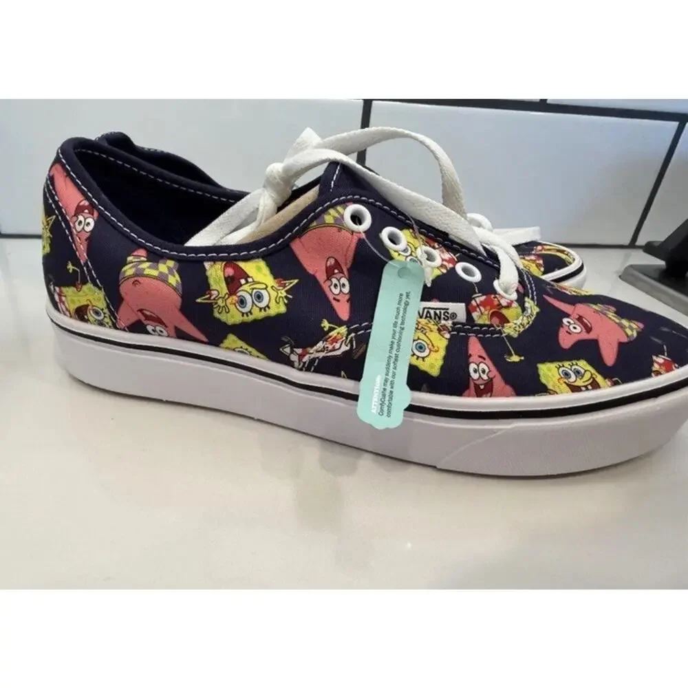 Vans SpongeBob SquarePants X Comfycush Authentic AlohaBob Mens 7 Women’s 9 New!